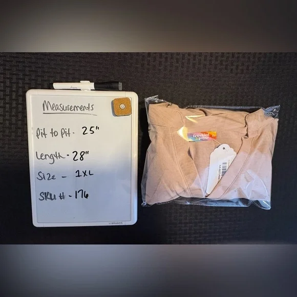 Elegant Taupe V-Neck Blouse - Picture 6 of 6